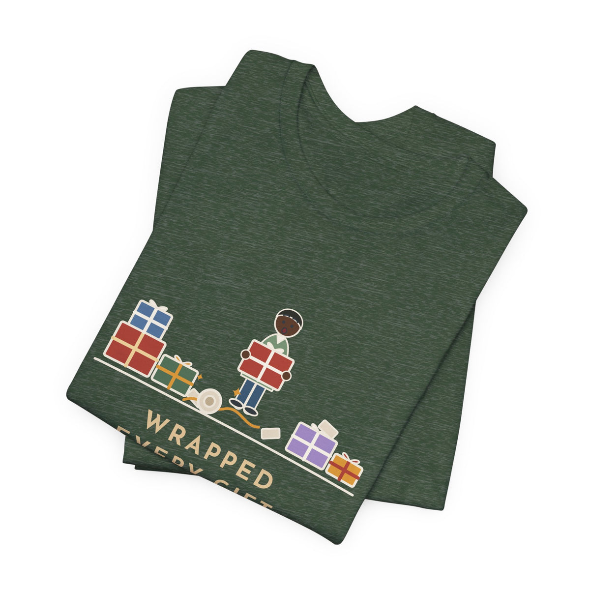 Funny Christmas T-Shirt - Wrapped Every Gift, Found the Tape Under the Last One