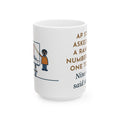 Large Statistics Teacher Mug 15oz - Random Numbers From One to Ten, Mostly Seven