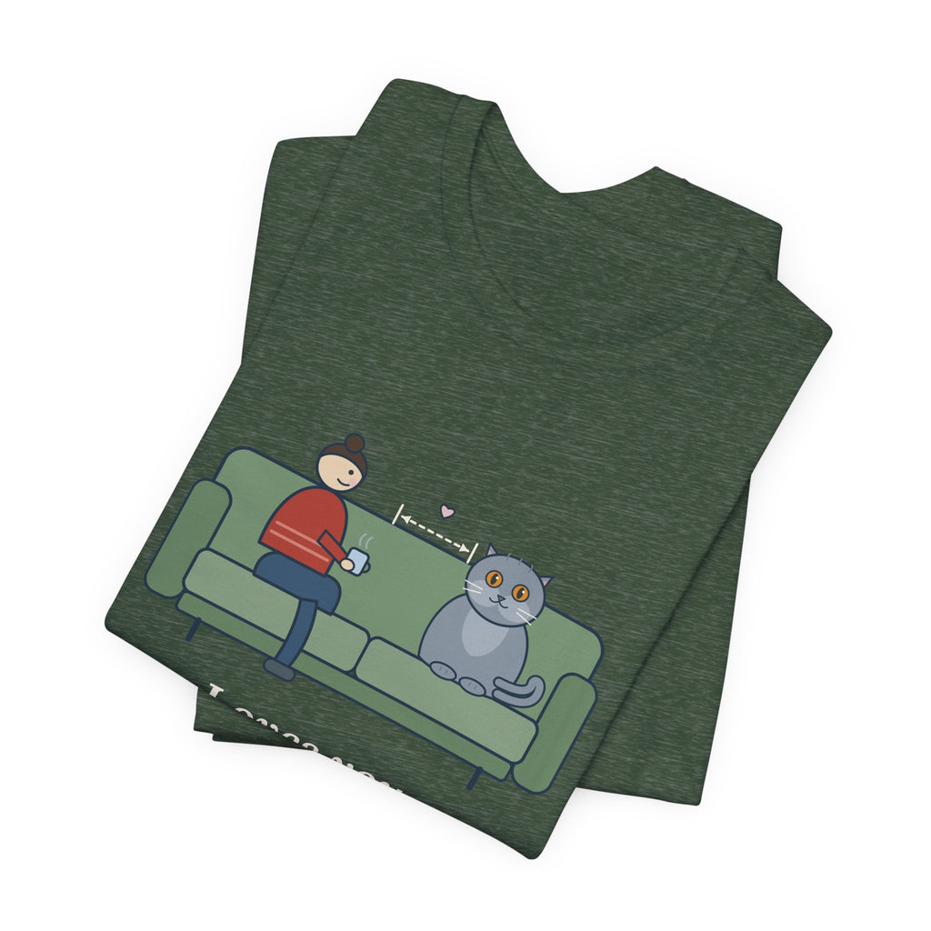 British Shorthair T-Shirt - Loves You. From the Next Cushion Over. Cat Lover Tee