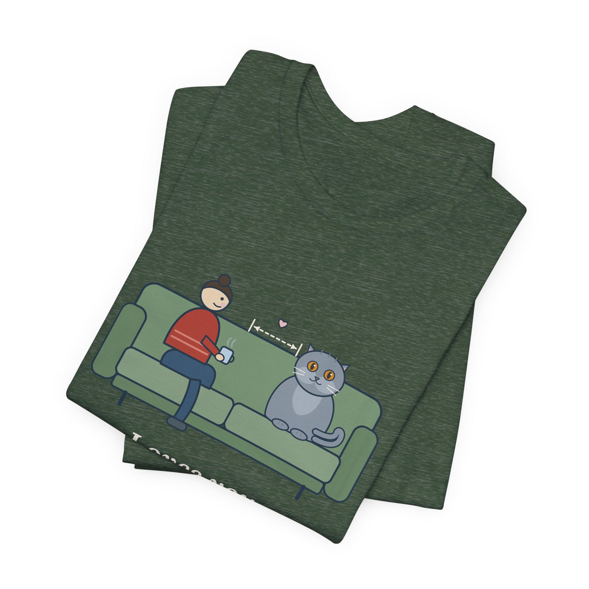 British Shorthair T-Shirt - Loves You. From the Next Cushion Over. Cat Lover Tee