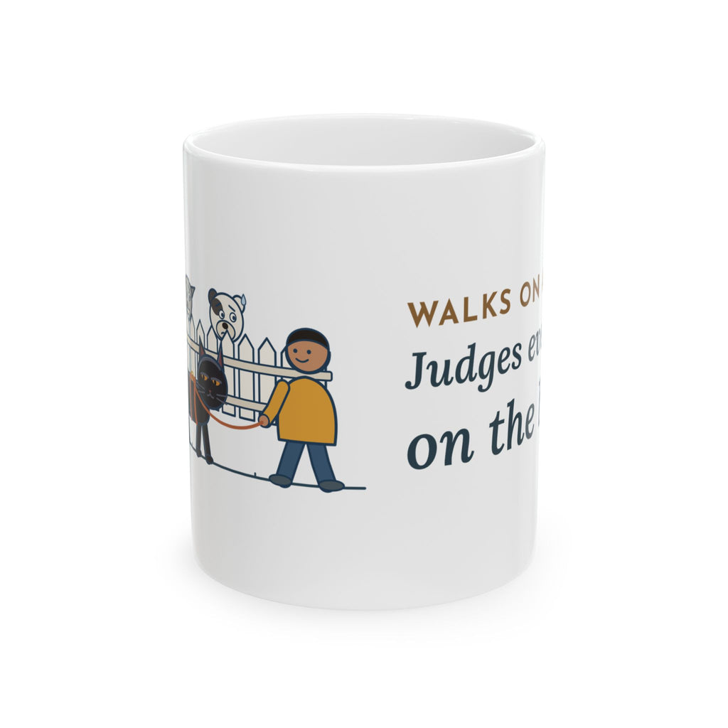 Bombay Cat Coffee Mug - Walks on a Leash, Judges Every Dog