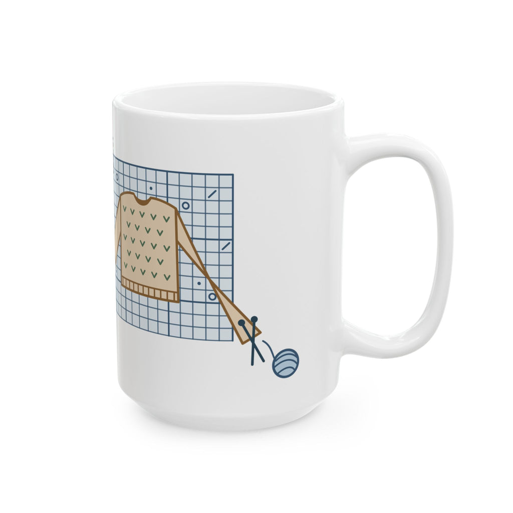 Big 15oz Knitting Mug - Gauge Swatch: Skipped. Consequences: Pending.
