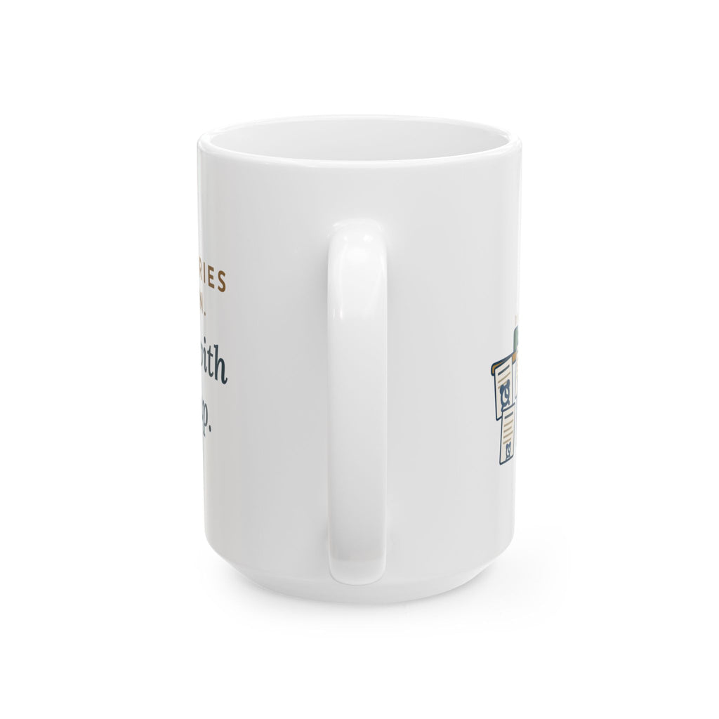 Large 15oz Creative Writing Teacher Mug - Nine End With Waking Up
