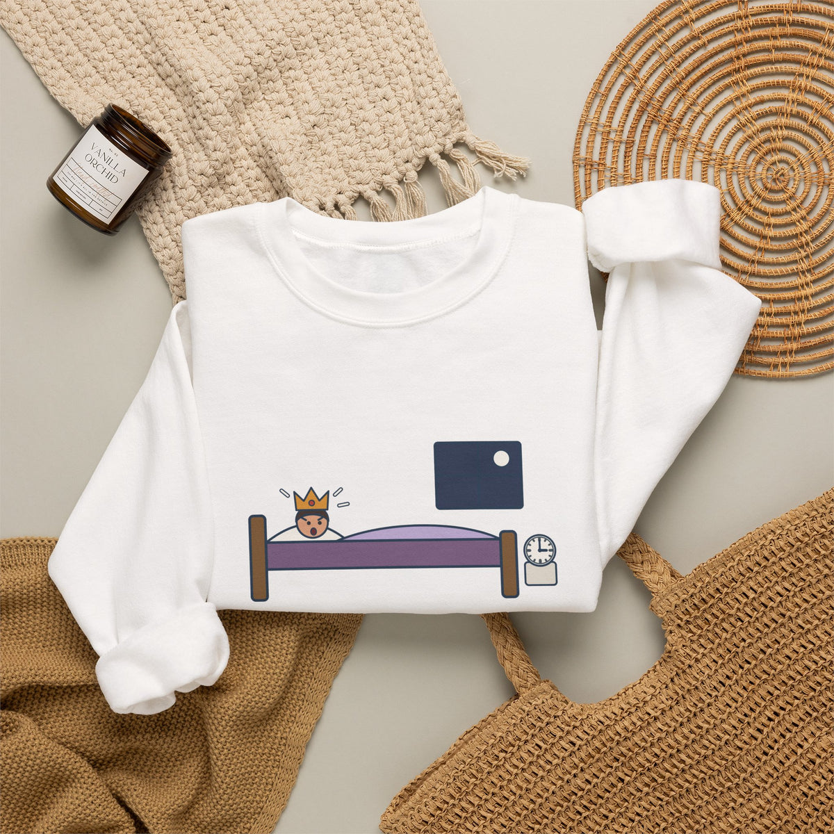 Uneasy Lies the Head That Wears a Crown Sweatshirt, Leadership Shakespeare Quote Crewneck with 3 A.M. Crown