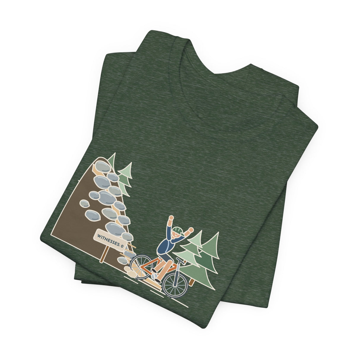 Mountain Biking T-Shirt - Cleaned the Rock Garden With Zero Witnesses. Funny MTB Tee