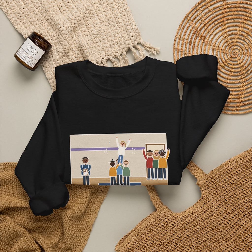 Cheer Coach Sweatshirt, Twenty Clean Stunts in a Row, Then the Parents Walked In, Funny Practice Mat Crewneck