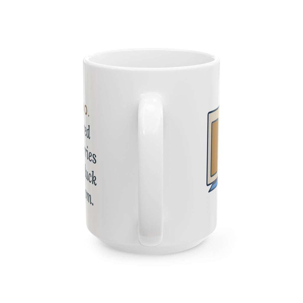 One Hundred Pounds, Carries His Stuffed Duck to Every Room 15oz Mug, Large Funny Dogo Argentino Coffee Mug