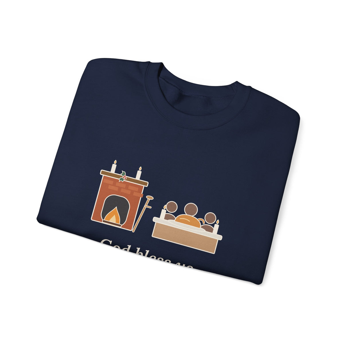 God Bless Us Every One Sweatshirt, Christmas Dickens Quote Crewneck with Hearth and Goose