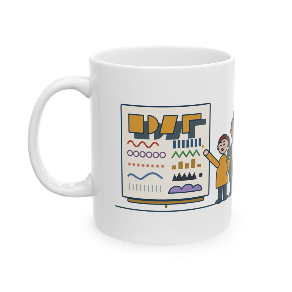 Graphic Design Teacher Coffee Mug 11oz - Eleven Fonts and One Giant Drop Shadow