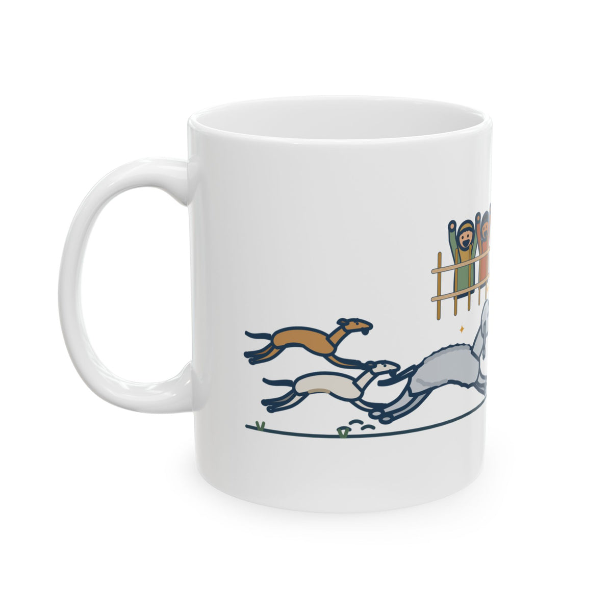 Bedlington Terrier Coffee Mug - Outran the Whippets at the Dog Park