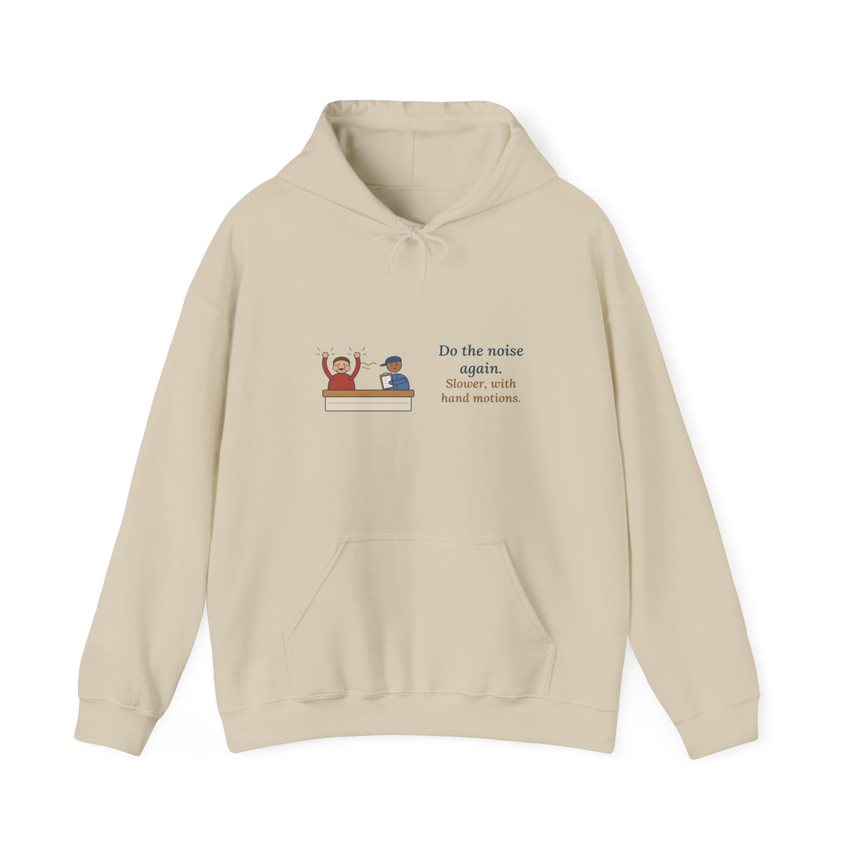 Auto Mechanic Hoodie - Do the Noise Again. Slower, With Hand Motions. Garage Hooded Sweatshirt