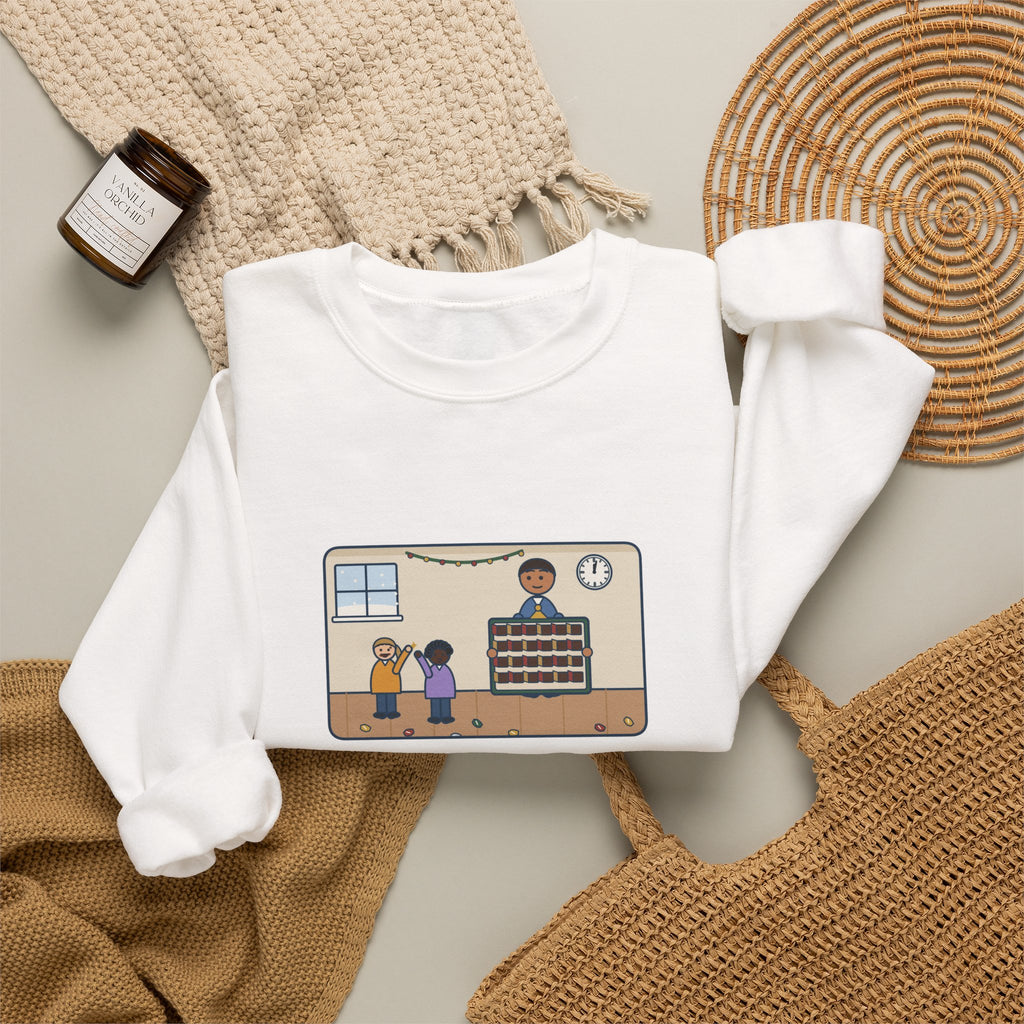 Countdown Calendar Sweatshirt, December 1, the Kids Opened All Twenty-Four Little Doors by Lunch, Funny December Kitchen Crewneck