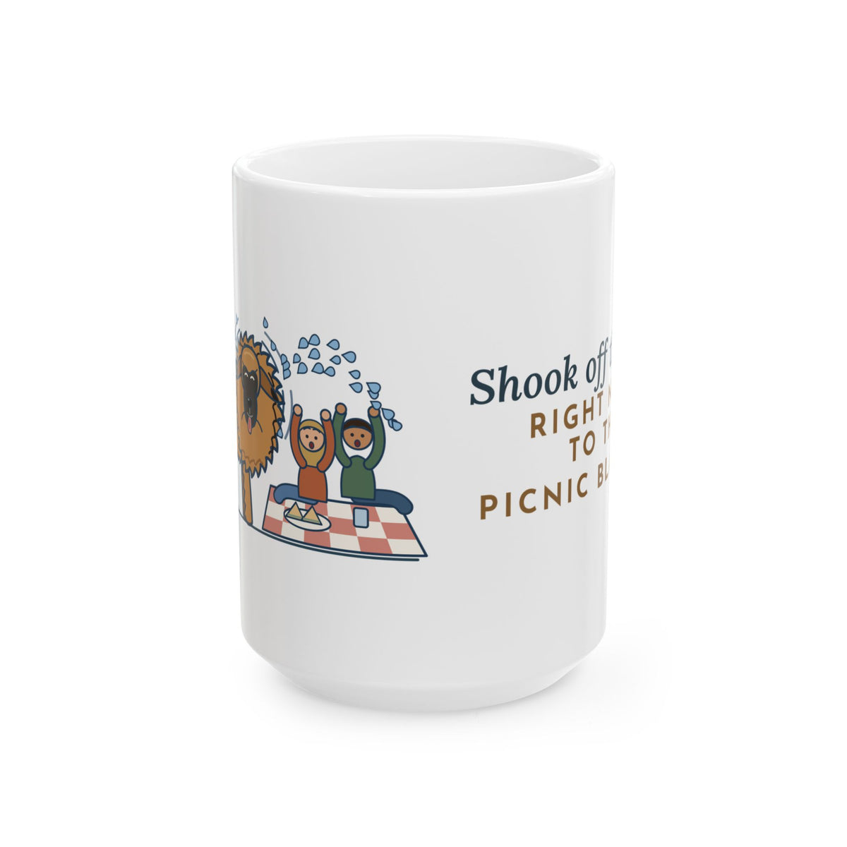 Large 15oz Leonberger Mug - Shook Off the Lake Next to the Picnic