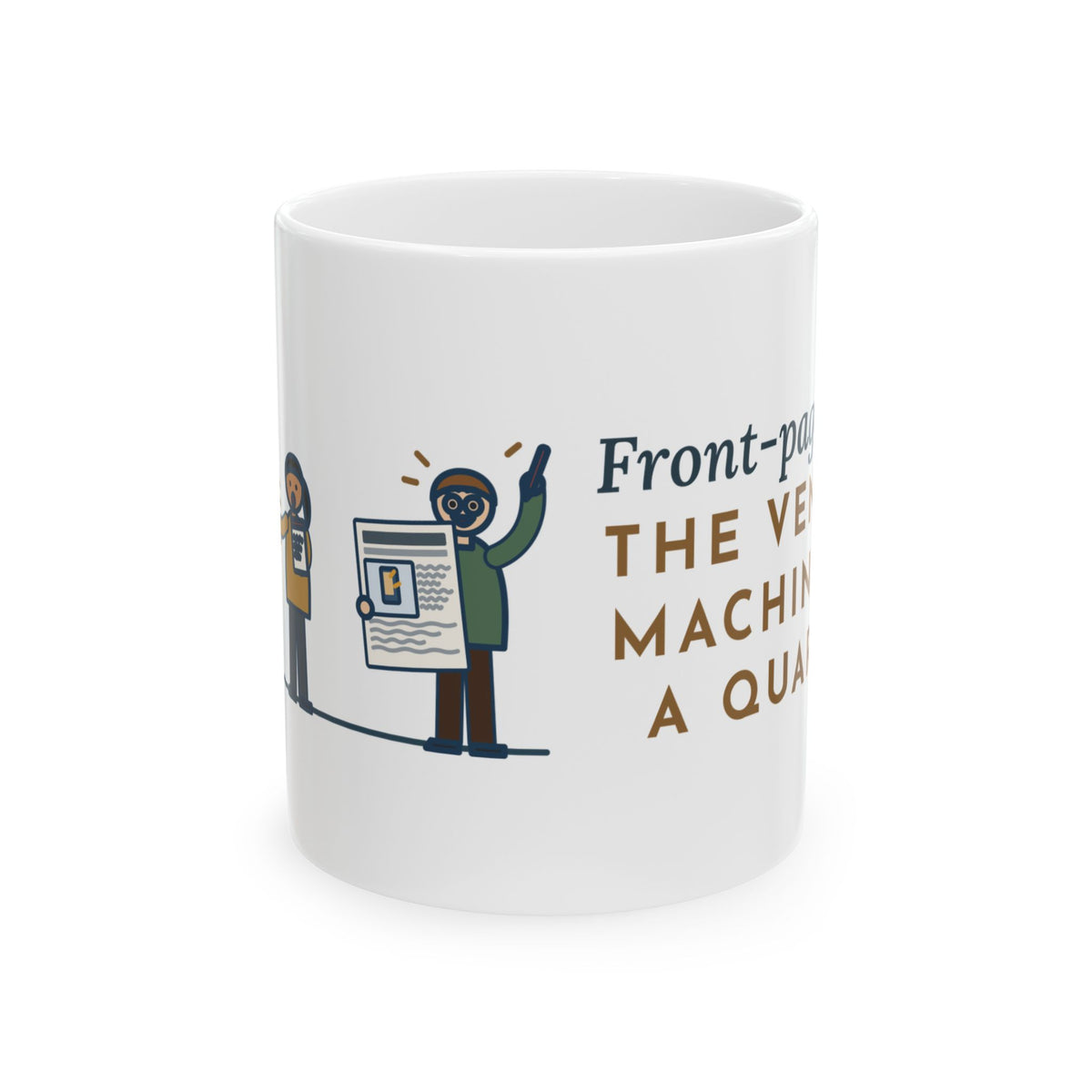 Journalism Teacher Coffee Mug - Front-Page Story on the Vending Machine