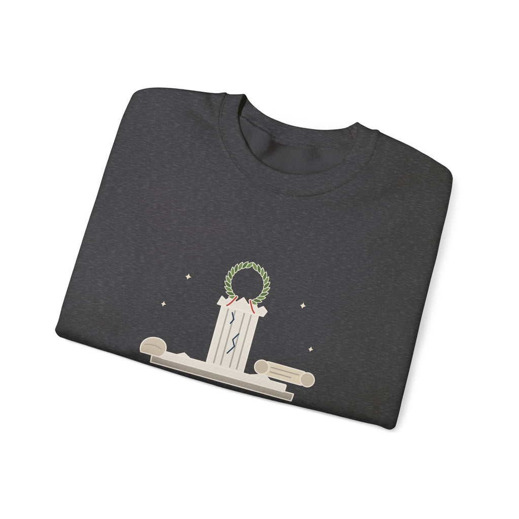 Beware the Ides of March Sweatshirt, Humor Shakespeare Quote Crewneck with Laurel and Column