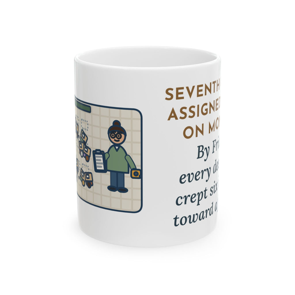 7th Grade Teacher Mug, Assigned Seats Monday, By Friday Every Desk Crept Six Inches Toward a Friend, Funny Coffee Mug 11oz