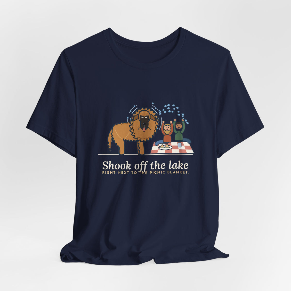 Leonberger T-Shirt - Shook Off the Lake Right Next to the Picnic Blanket