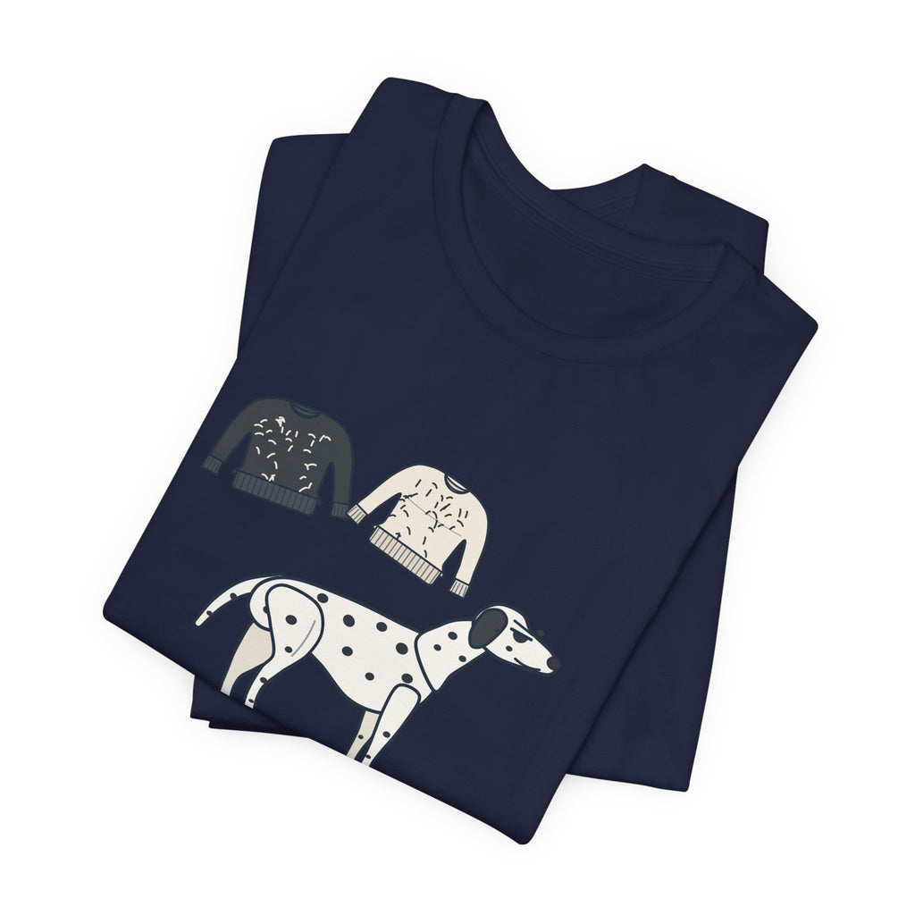 Dalmatian T-Shirt - Sheds in Both Colors. Funny Dalmatian Owner Tee