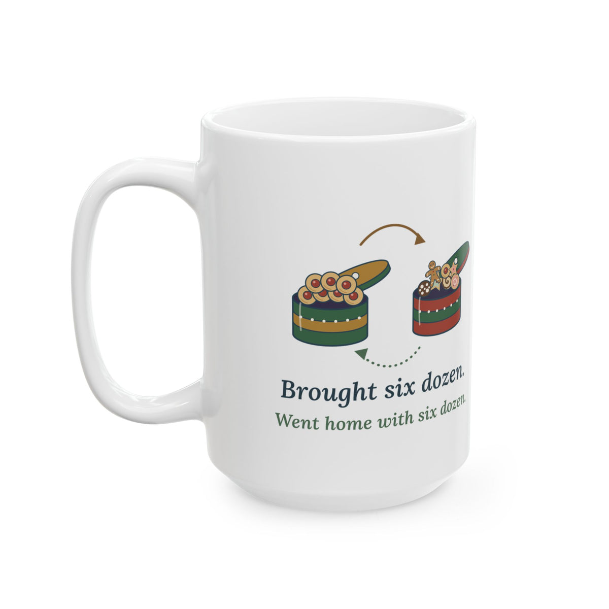 Large 15oz Cookie Exchange Mug - Brought Six Dozen. Went Home With Six Dozen.