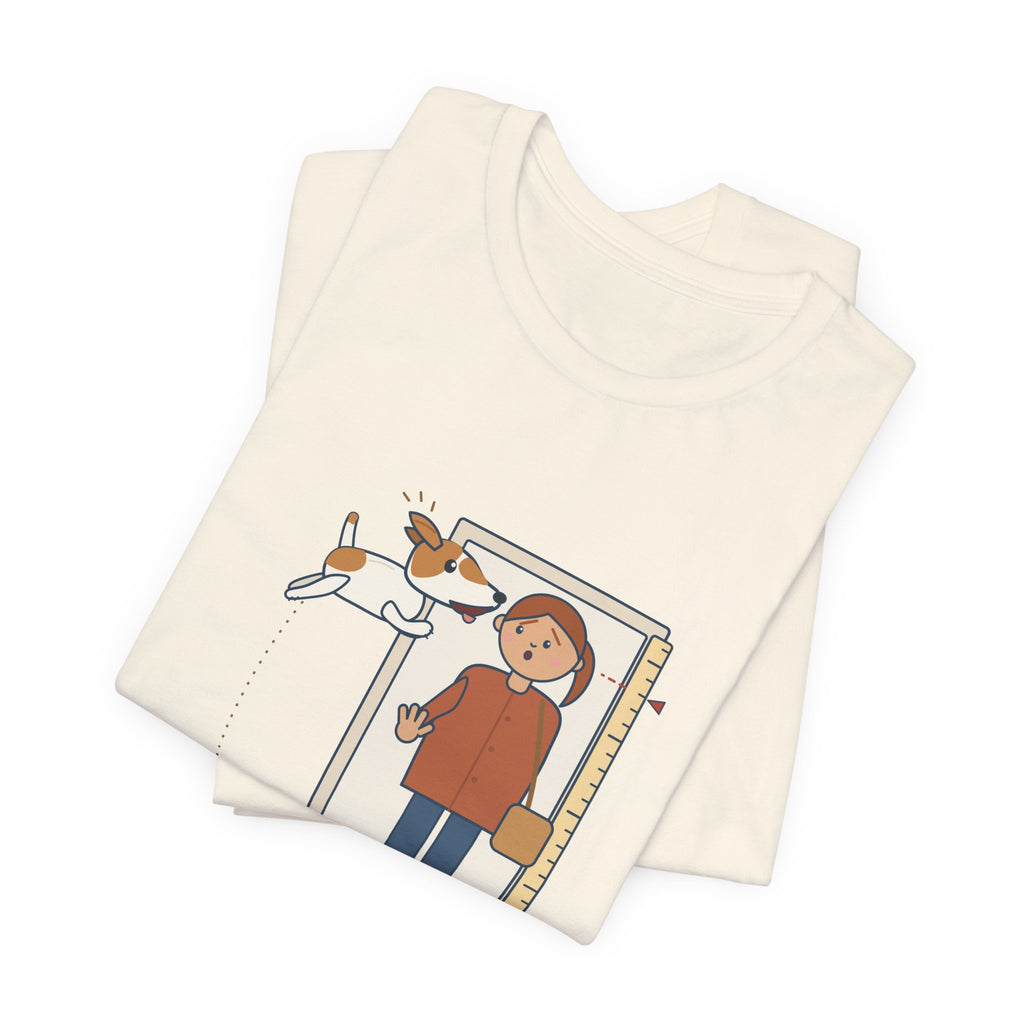Jack Russell Terrier T-Shirt - Jumps Up Face to Face to Say Hello Funny JRT Tee