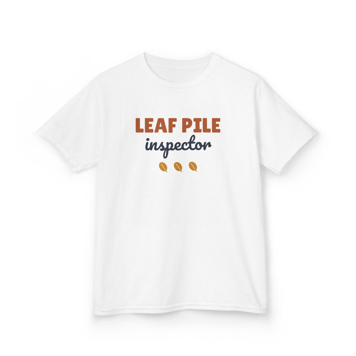 Leaf Pile Inspector Youth T-Shirt, Fall Kids Tee