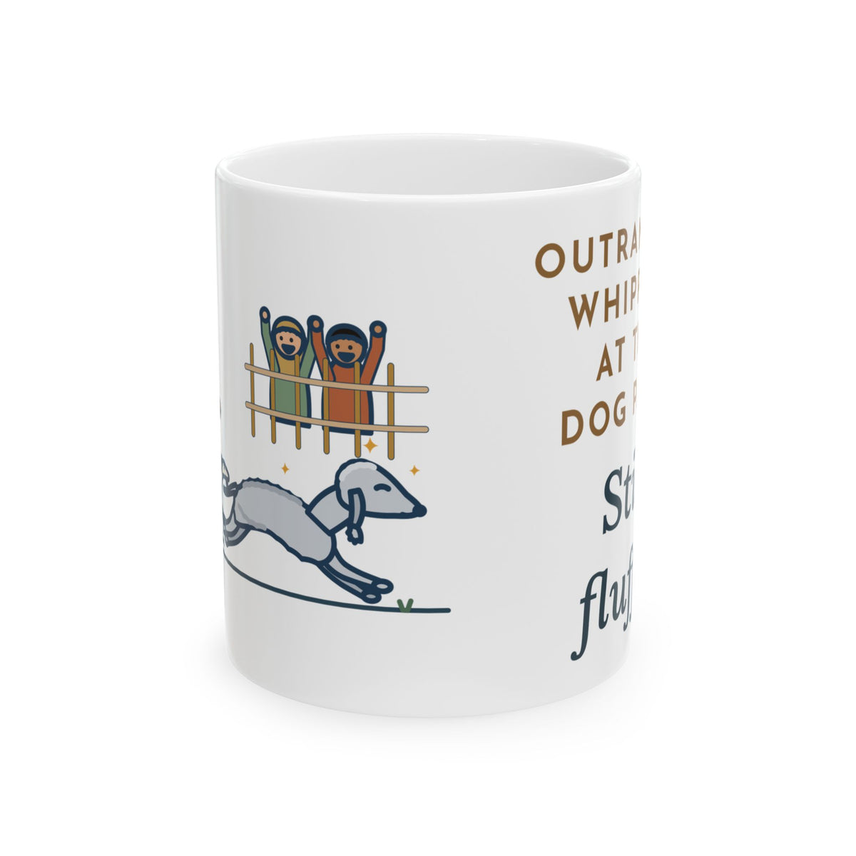 Bedlington Terrier Coffee Mug - Outran the Whippets at the Dog Park
