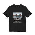 Funny Hockey Coach T-Shirt, Forty Minutes on the Rink, Thirty-Five of Them Tying Skates, Rink Bench Tee