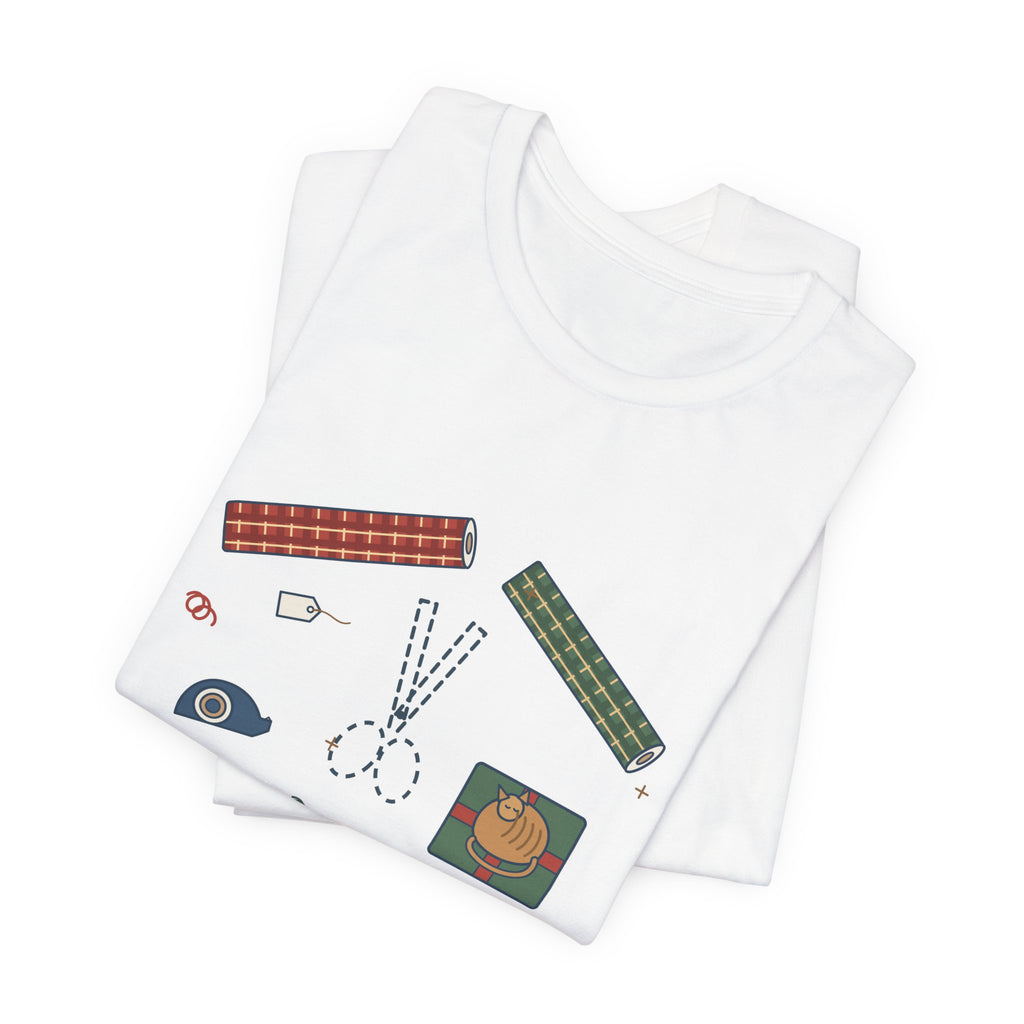 Funny Christmas T-Shirt - Who Has the Scissors? Gift Wrapping Tee
