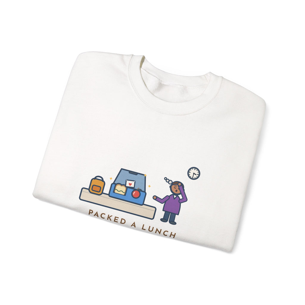School Lunch Sweatshirt, Packed a Lunch with a Sweet Note, Both Came Home Untouched, Funny Lunchbox Return Crewneck