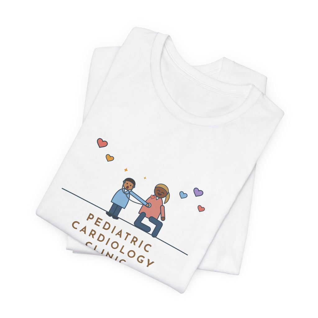 Funny Pediatric Cardiology Nurse T-Shirt, Let Him Listen to His Own Heart, He Asked to Hear Mine, Clinic Visit Tee