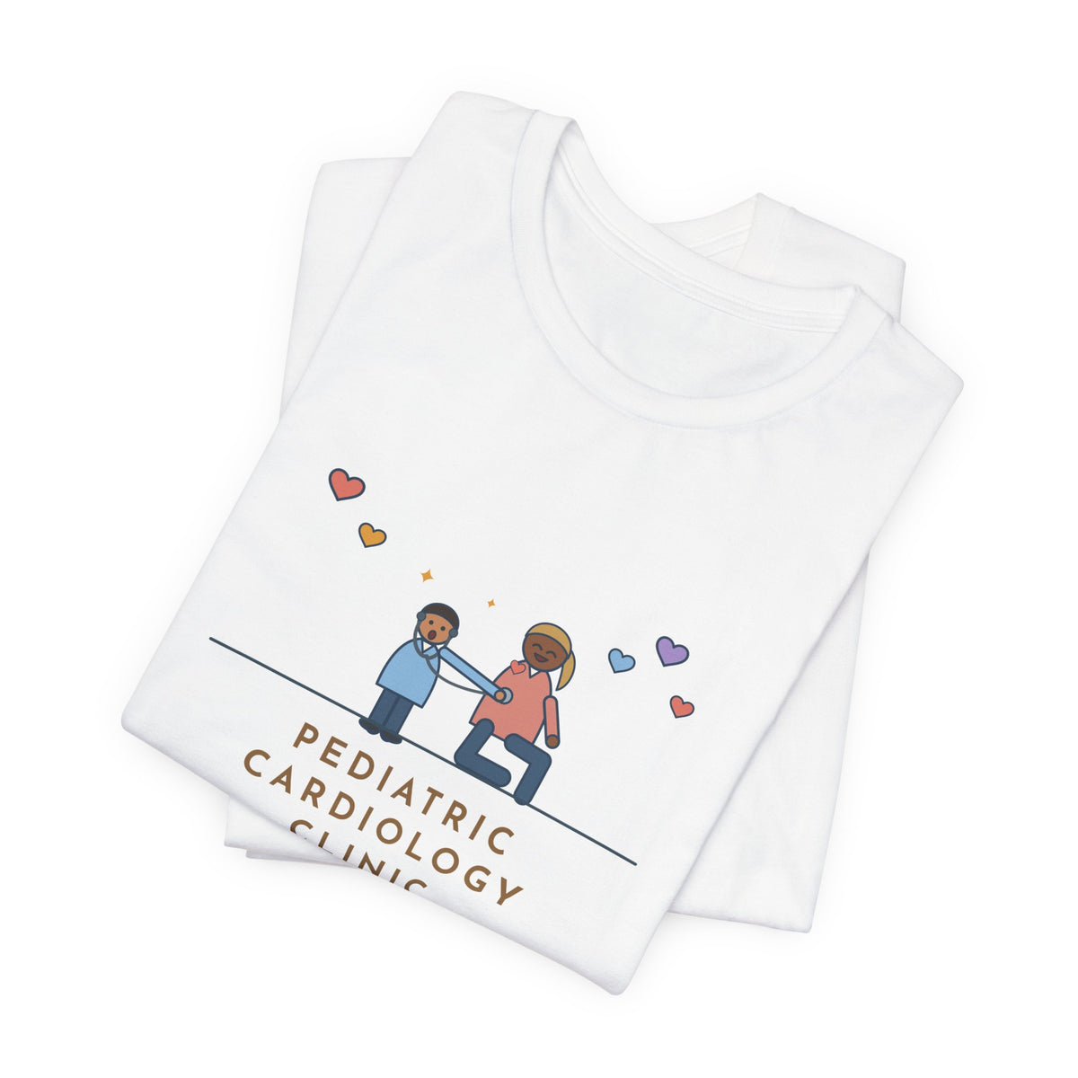 Funny Pediatric Cardiology Nurse T-Shirt, Let Him Listen to His Own Heart, He Asked to Hear Mine, Clinic Visit Tee