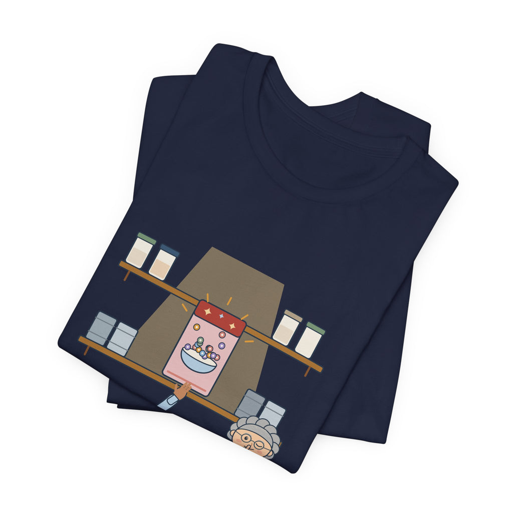 Grandma T-Shirt - Stocked the Cereal Your Mother Banned. Funny Grandparent Tee