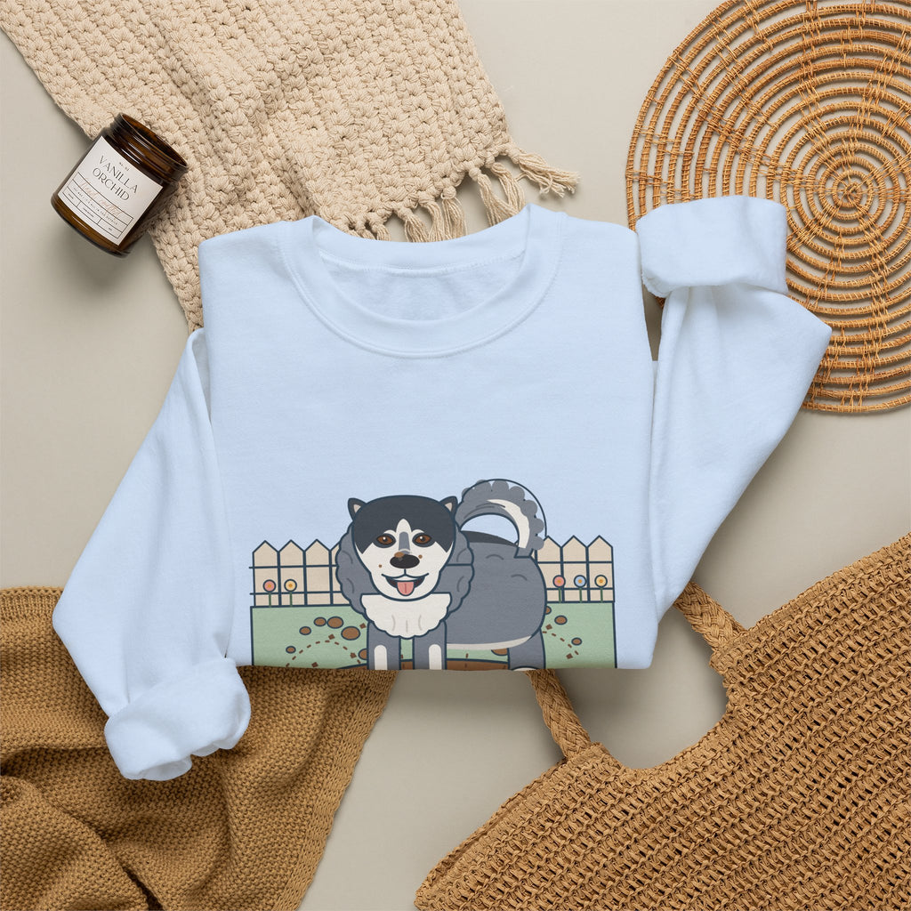 Alaskan Malamute Crewneck Sweatshirt - Malamute-Sized Backyard Crater Dog Owner Gift