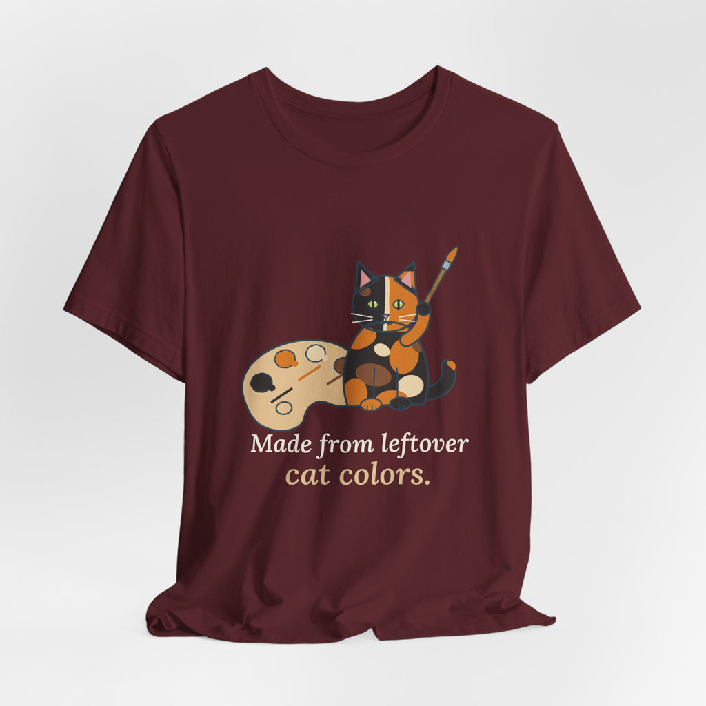 Tortoiseshell Cat T-Shirt - Made From Leftover Cat Colors Tortie Cat Tee