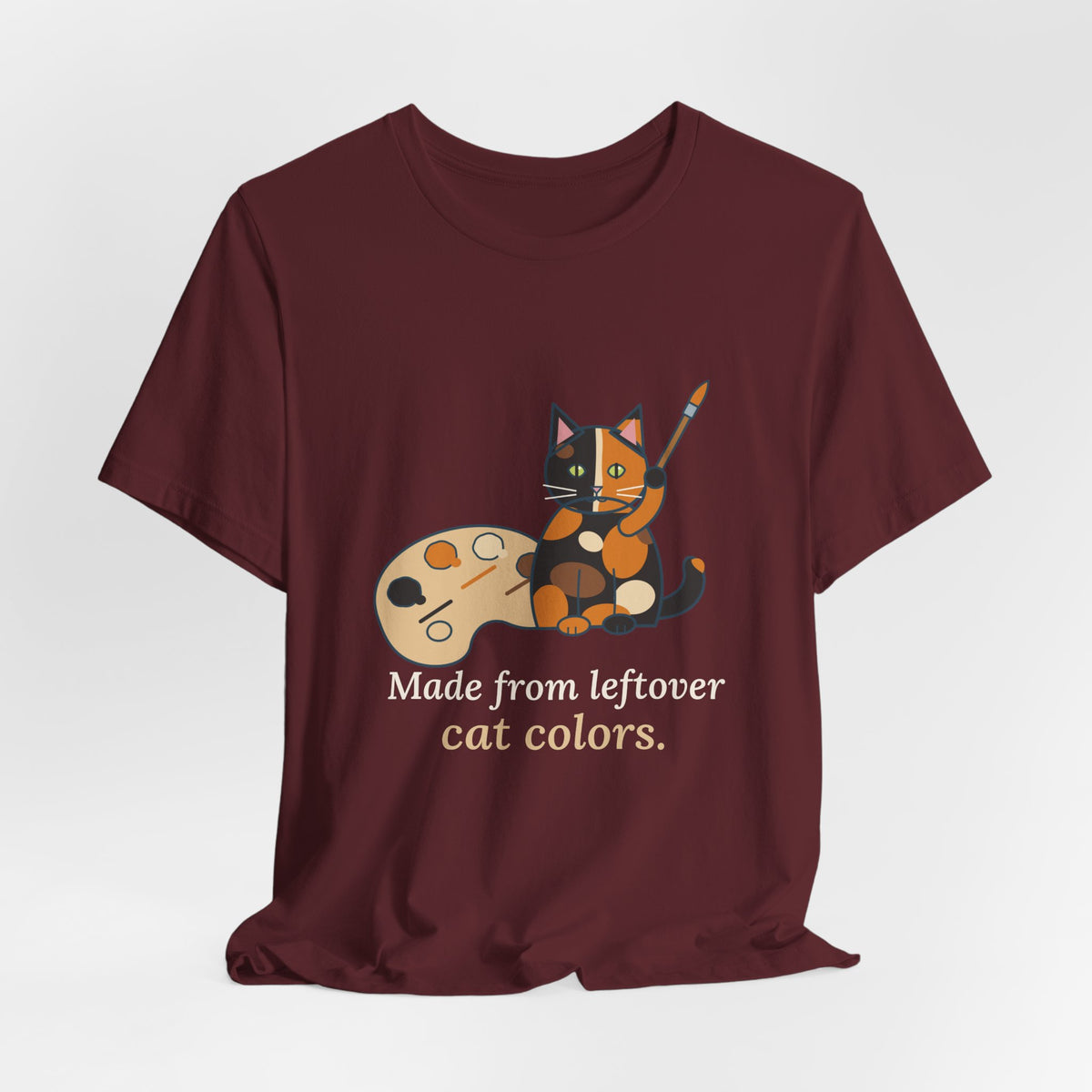 Tortoiseshell Cat T-Shirt - Made From Leftover Cat Colors Tortie Cat Tee