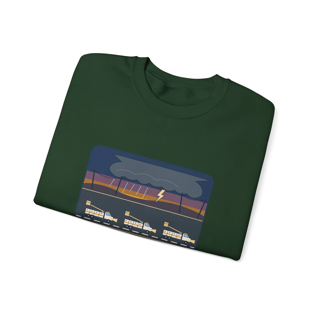 Lineworker Crewneck Sweatshirt - Mutual Aid. Any State. Any Storm. Gift
