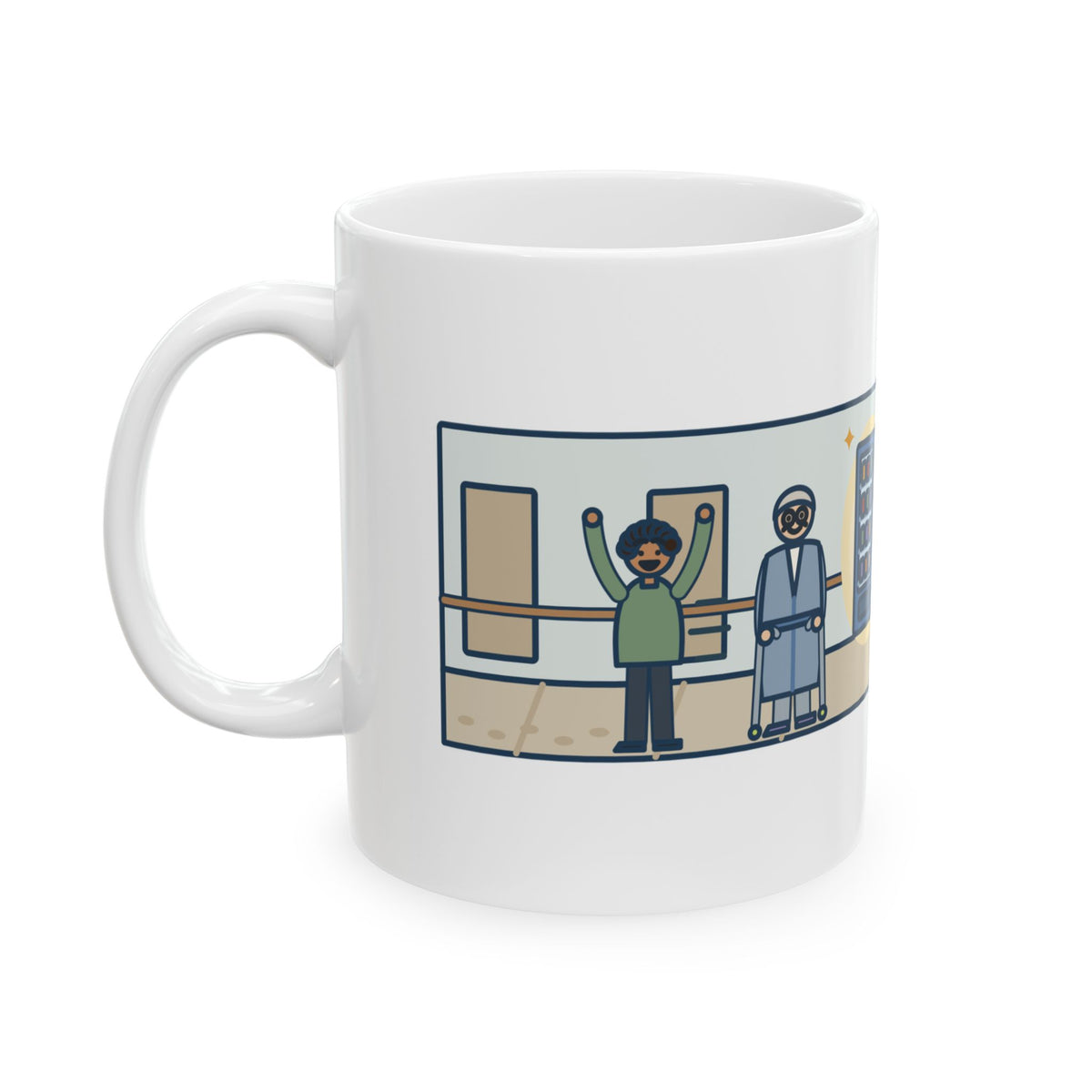 CVICU Nurse Mug, Day Two After Heart Surgery, He Walked the Whole Hallway to See the Vending Machine, Funny Coffee Mug 11oz