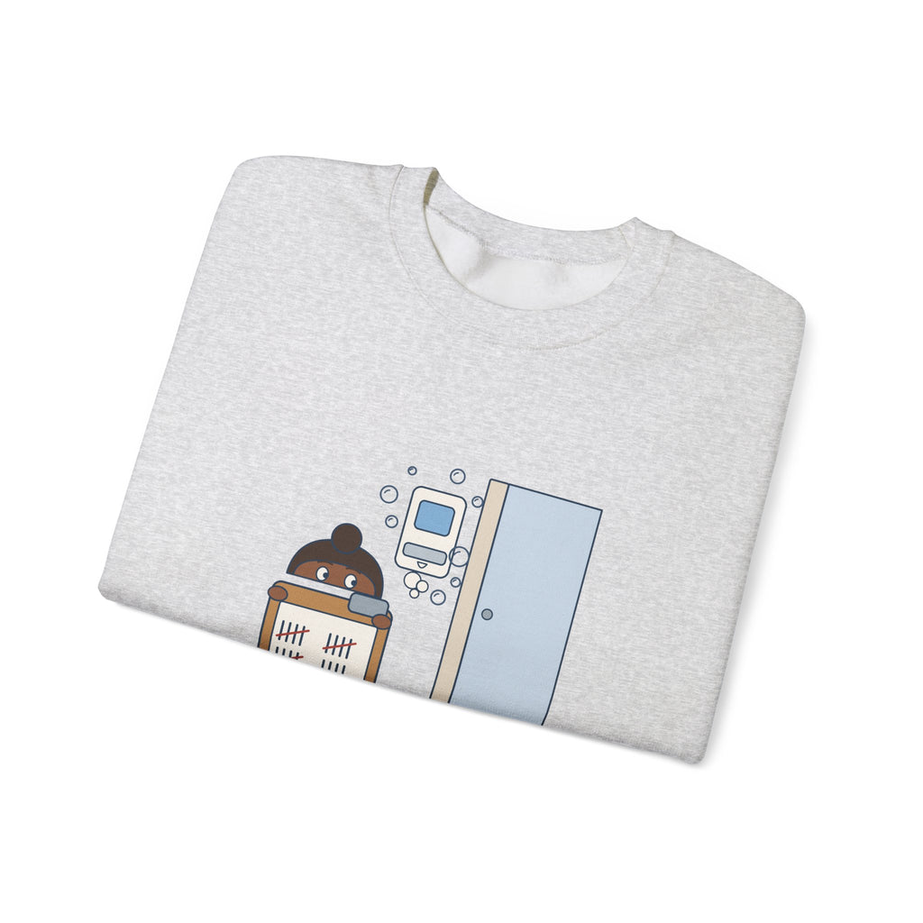 Infection Preventionist Crewneck Sweatshirt - Foam In. Foam Out. I'm Counting.