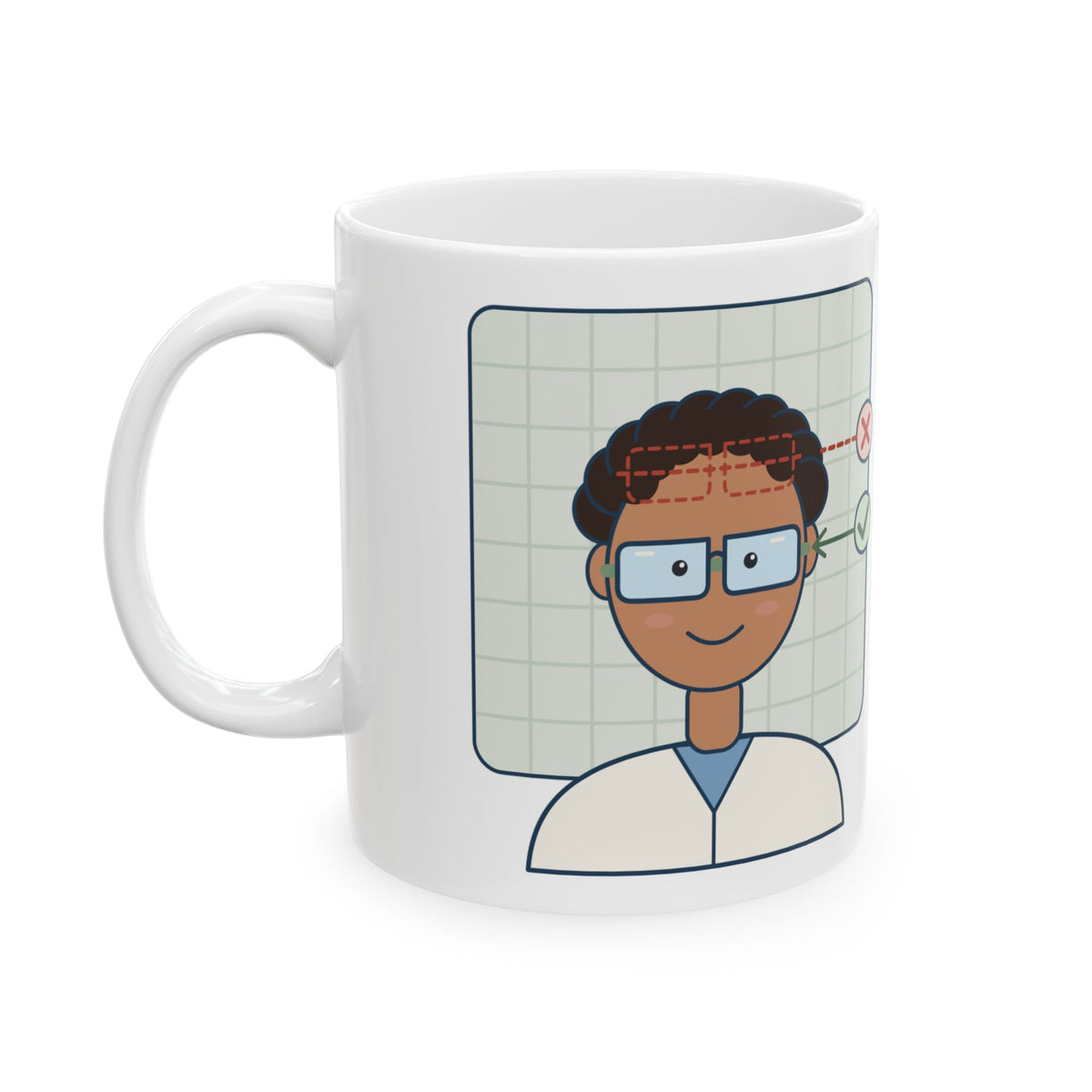 Science Teacher Coffee Mug - Goggles Go on Your Eyes, Not Your Forehead Chemistry Gift Mug