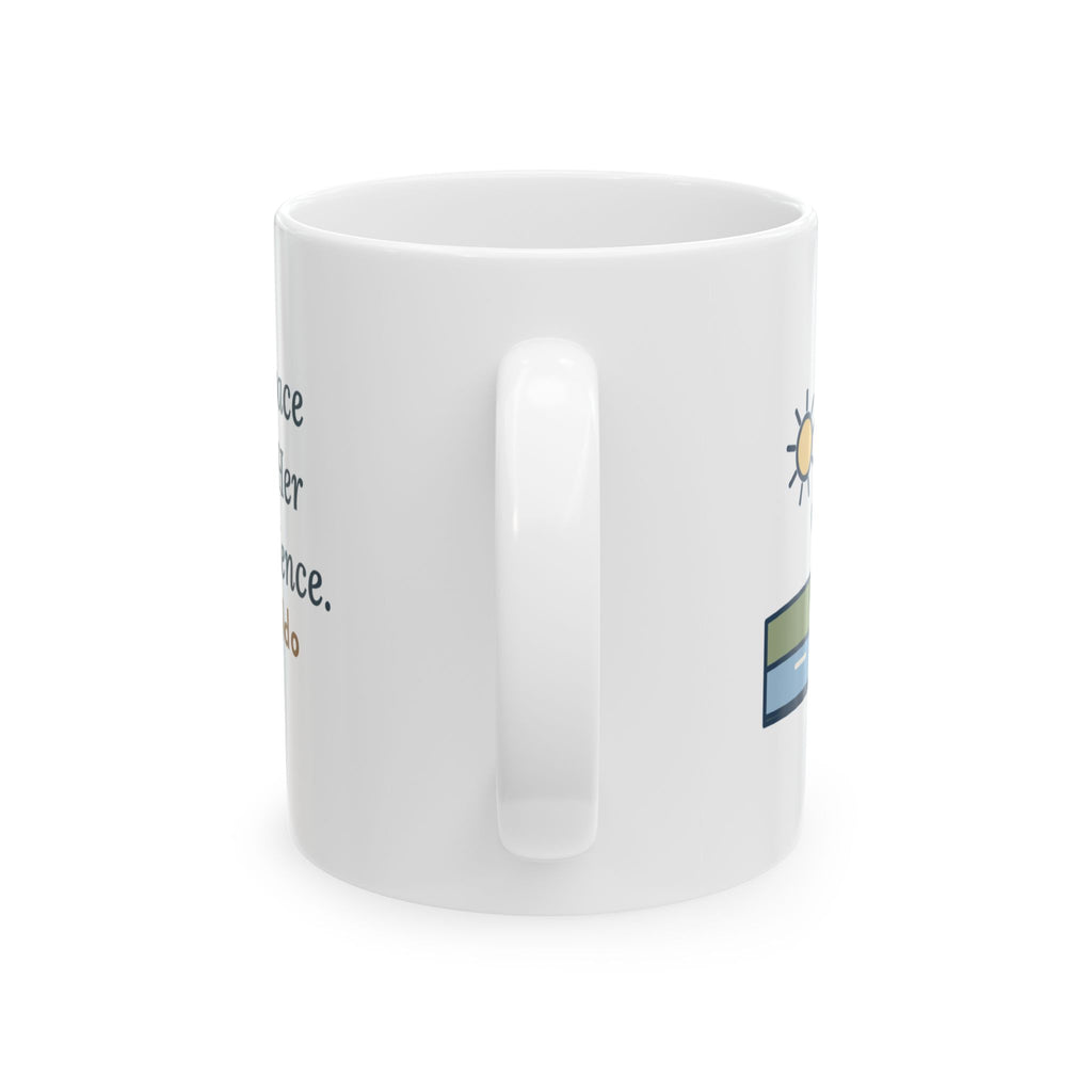 Emerson Quote Mug, Adopt the Pace of Nature, Her Secret Is Patience, Nature Tortoise and Snail Coffee Mug 11oz