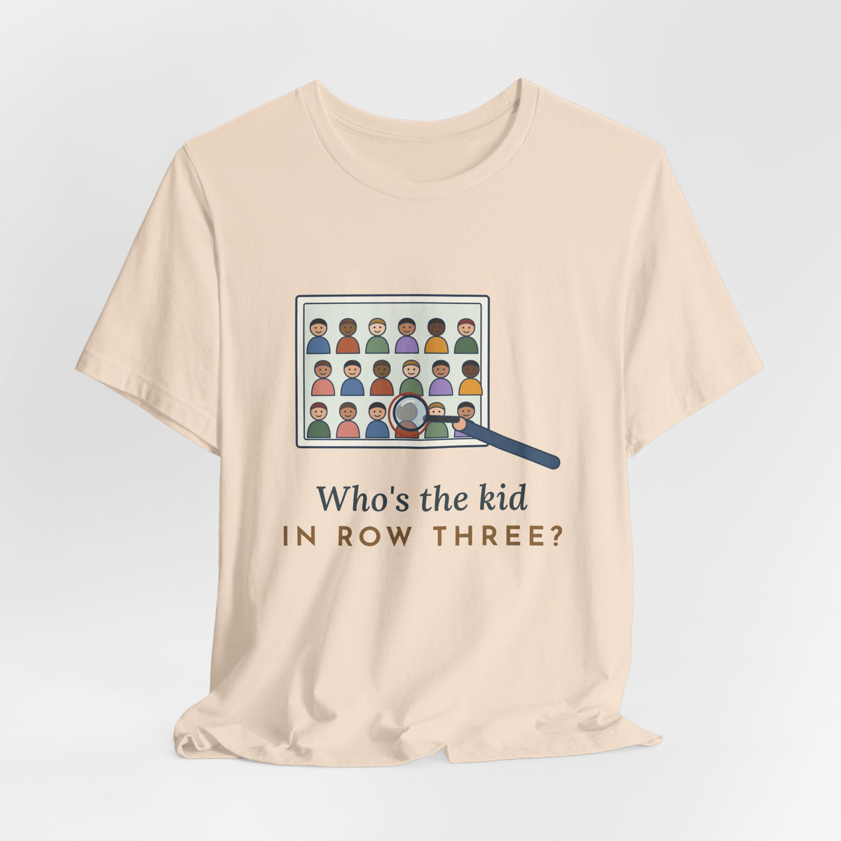 Yearbook Adviser T-Shirt - Who's the Kid in Row Three? Funny Yearbook Tee