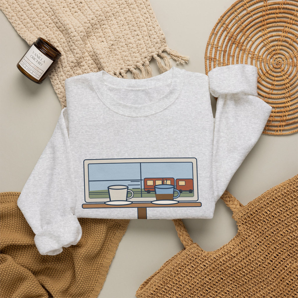 Parting Is Such Sweet Sorrow Sweatshirt, Literary Shakespeare Quote Crewneck with Cafe Window