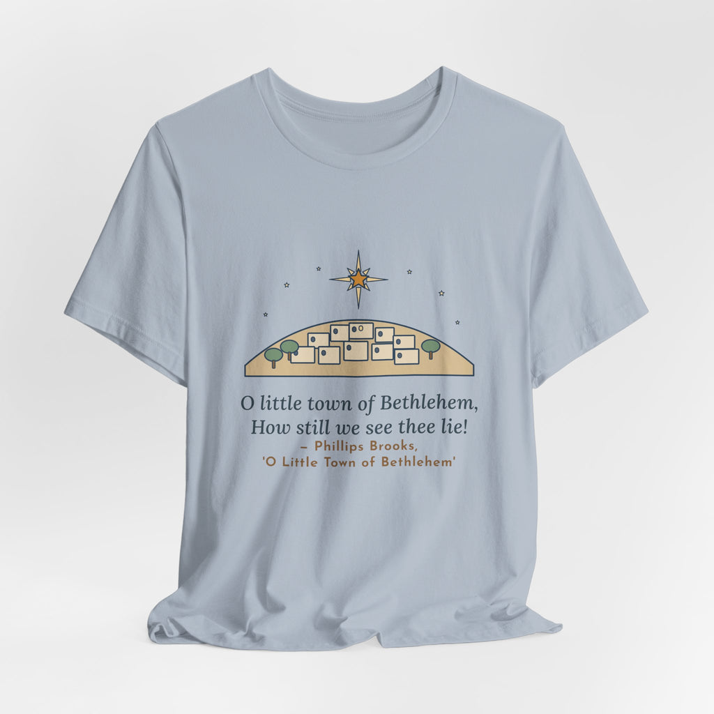 Brooks Quote T-Shirt, O Little Town of Bethlehem, Christmas Hill Town Star Tee
