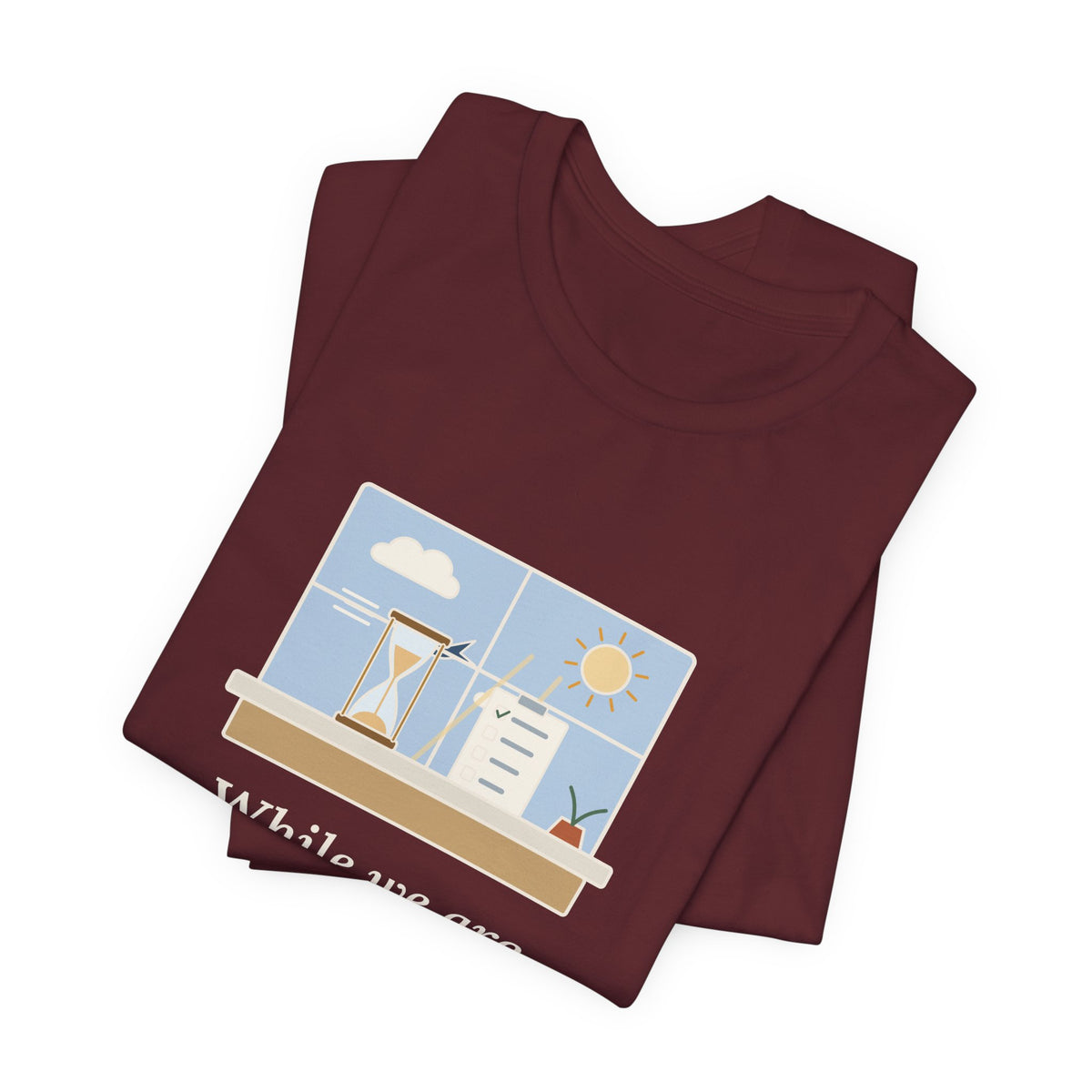Seneca Quote T-Shirt, While We Are Postponing, Life Speeds By, Stoic Swift Past the Window Tee