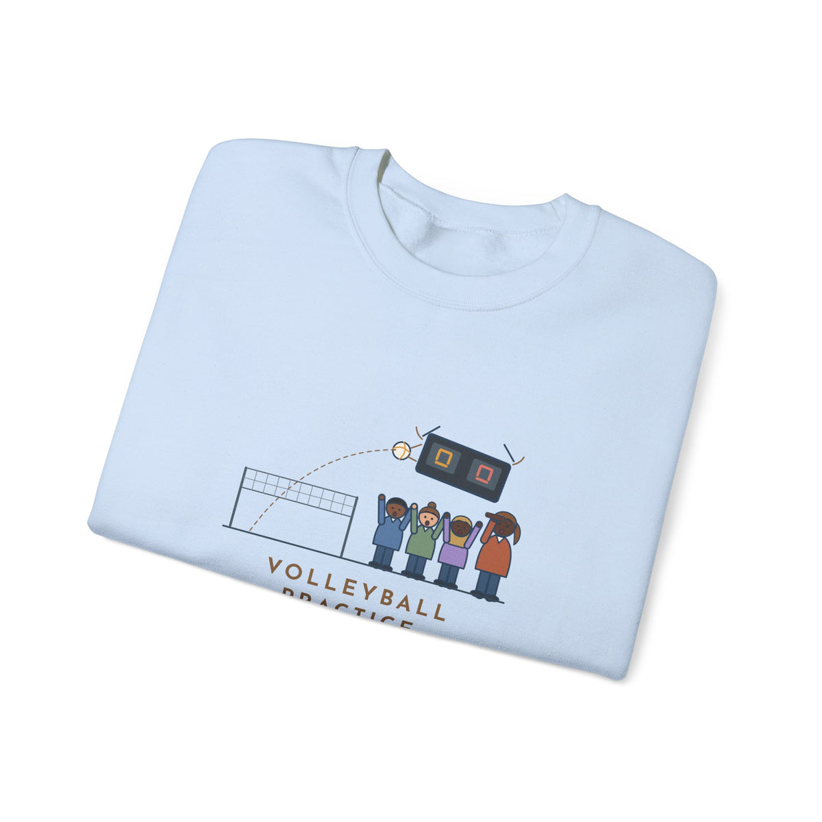 Volleyball Coach Sweatshirt, Forty Serves at Practice, The Best One Hit the Scoreboard, Funny Gym Practice Crewneck