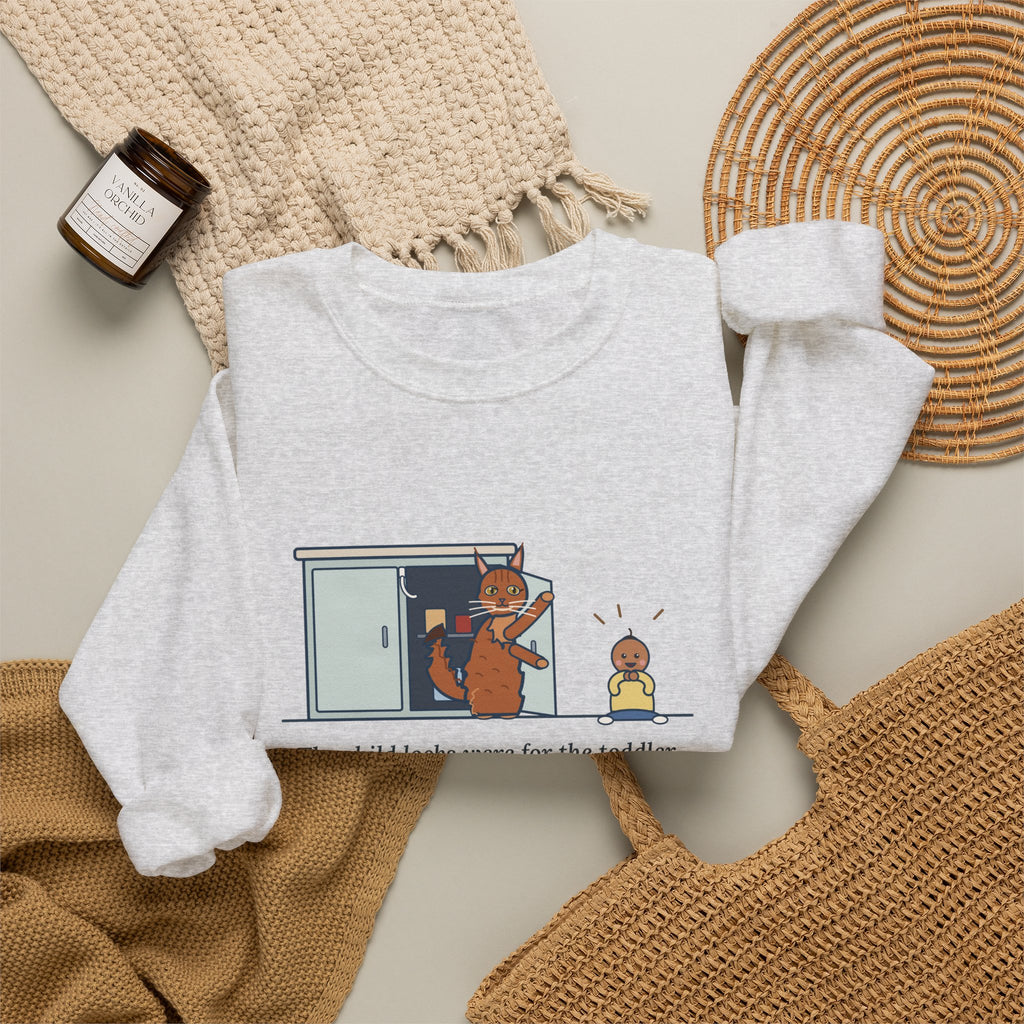Somali Cat Crewneck Sweatshirt - The Somali Learned the Child Locks First Cat Lover Gift