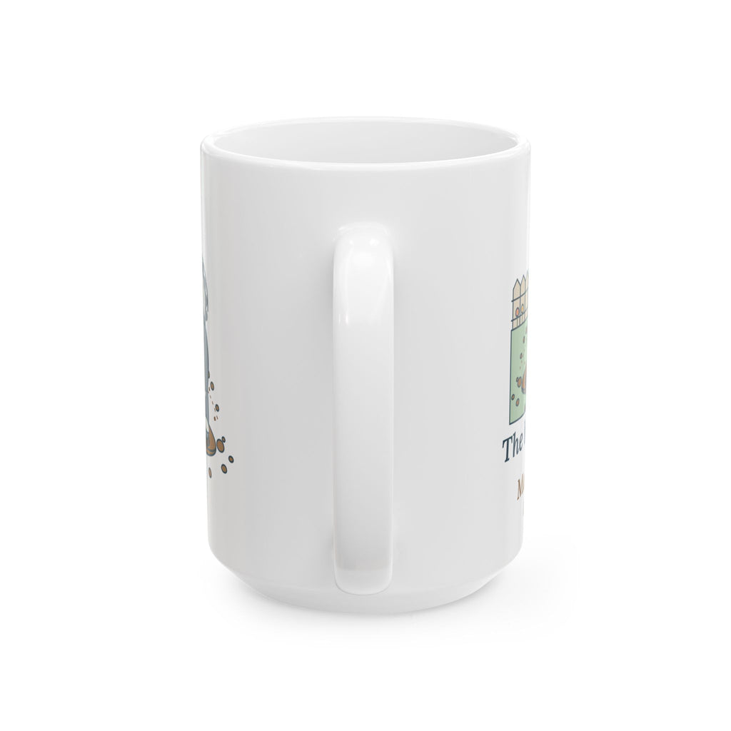 Large 15oz Alaskan Malamute Mug - Backyard Crater Digging Dog Lover Gift