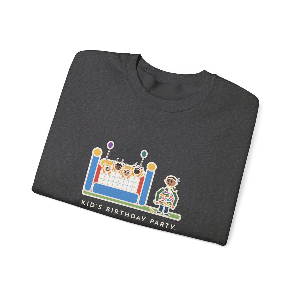 Birthday Party Sweatshirt, Sixteen Kids, One Bounce House, and I Held Every Shoe, Funny Backyard Party Crewneck