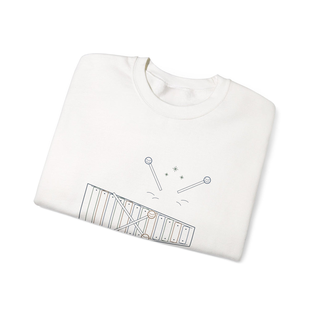 Elementary Music Teacher Crewneck Sweatshirt - Mallets Down, Eyes Up. Music Class Gift