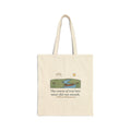 The Course of True Love Never Did Run Smooth Tote Bag, Love Shakespeare Quote Tote with Canoe on the River Bend